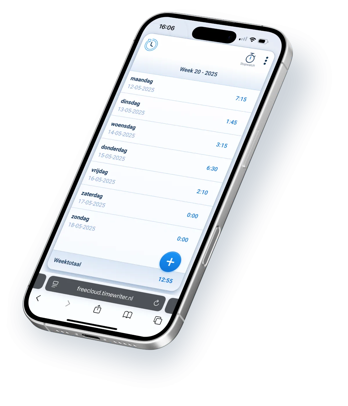 An overview of your time tracking anytime, anywhere