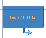 Drawing a new time slot in the week grid