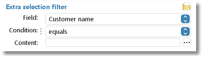 The extra selection filter