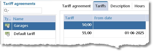 Tariefafspraken tarieven