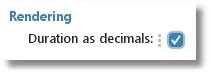 Option to show durations as decimals