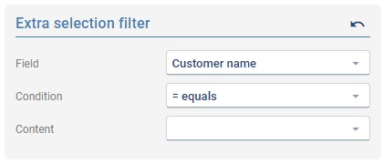 The extra selection filter