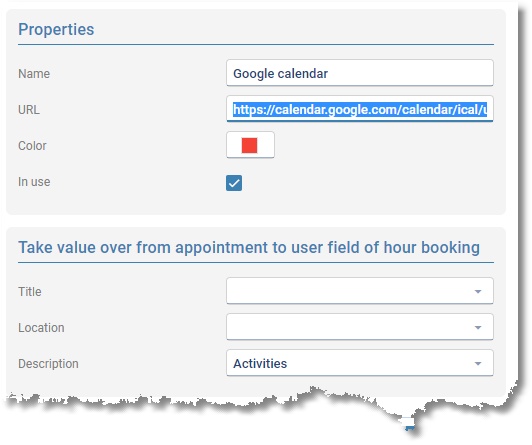 TimeWriter: a new calendar link with the URL
