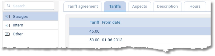 Tariefafspraken tarieven