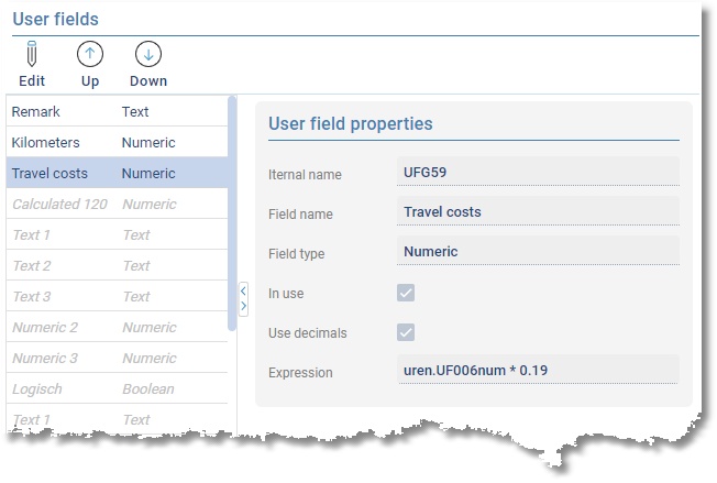calc userfield scherm