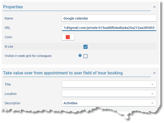 TimeWriter: a new calendar link with the URL