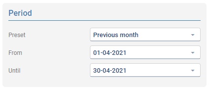 Choosing the report period