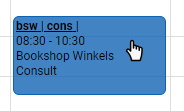 Moving a time slot